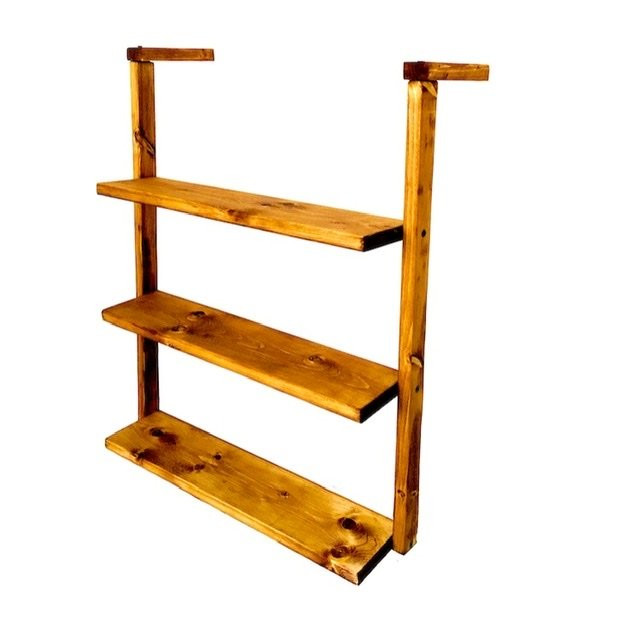 شلف دیواری روستیک دکور مدل کنار یخچال