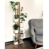 استند گلدان چوبی روستیک دکور مدل i5