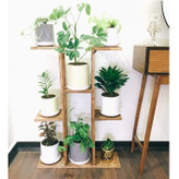 استند گلدان چوبی روستیک دکور مدل P900