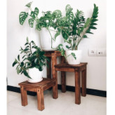 استند گلدان چوبی روستیک دکور مدل i7