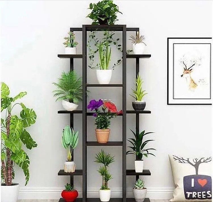 استند گلدان چوبی روستیک دکور مدل ktd