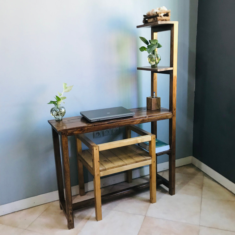 قیمت و خرید میز تحریر چوبی روستیک دکور مدل Ds900