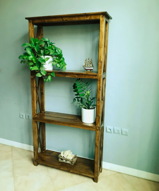 خرید کتابخانه چوبی