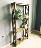 کتابخانه چوبی روستیک دکور مدل کلاسیک