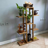 استند گلدان چوبی روستیک دکور مدل Pn900