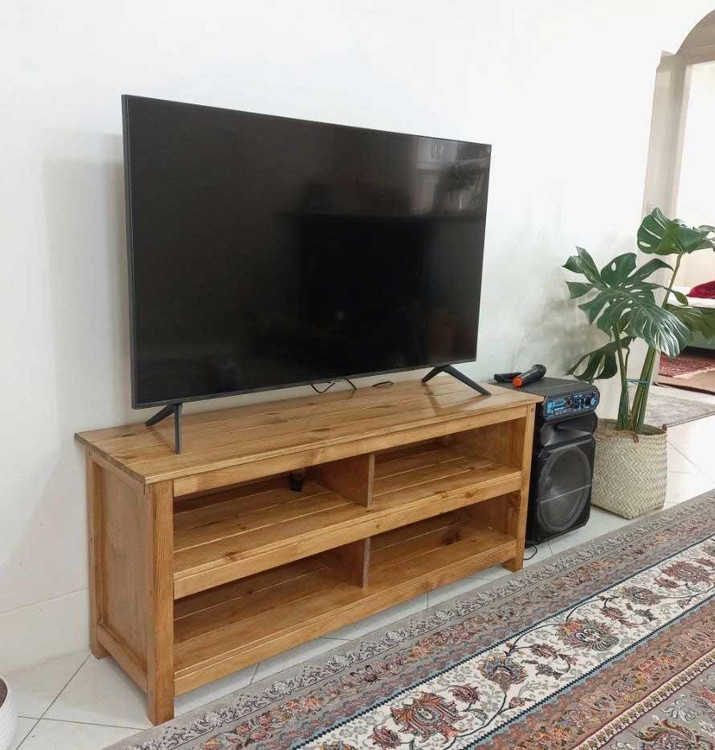 میز تلویزیون چوبی روستیک دکور مدل zc300