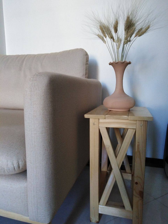 قیمت و خرید میز عسلی چوبی روستیک دکور مدل k1