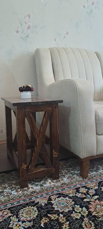 قیمت و خرید میز عسلی چوبی روستیک دکور مدل k1