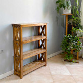 کتابخانه چوبی ساده و شیک