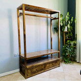 رگال لباس چوبی روستیک دکور مدل دو طبقه