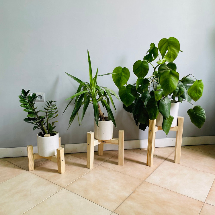 پایه گلدان چوبی