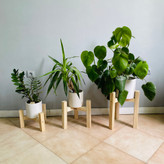 خرید پایه گلدان چوبی