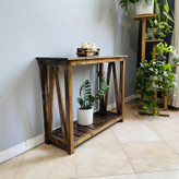 کنسول چوبی روستیک دکور مدل X56