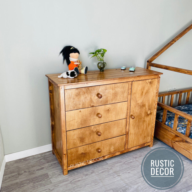 دراور چوبی روستیک دکور مدل m900