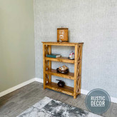 کتابخانه چوبی روستیک دکور مدل Bo910