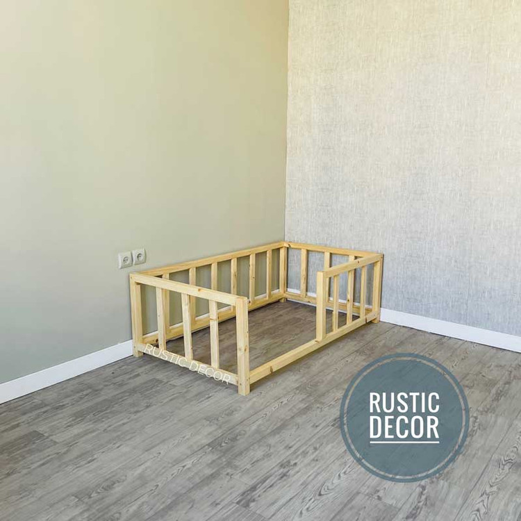 تخت خواب کودک و نوزاد مونته سوری چوبی روستیک دکور مدل py700