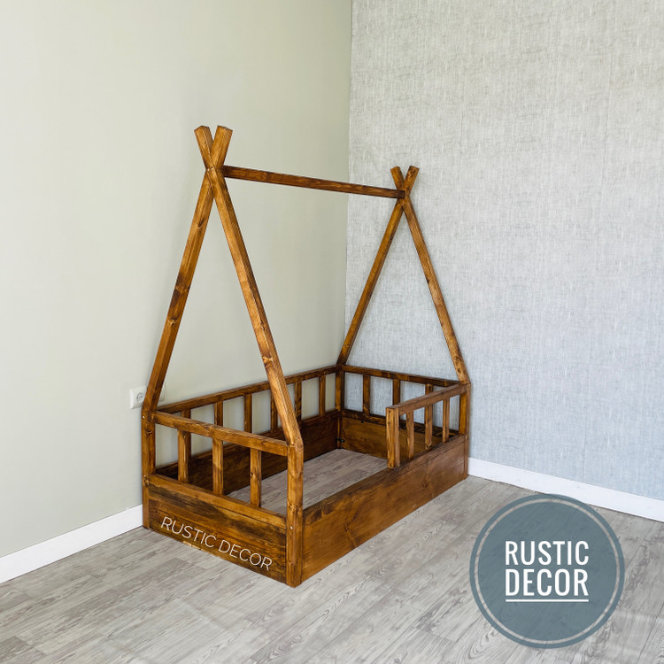 تخت خواب کودک و نوزاد رنگ قهوه ای