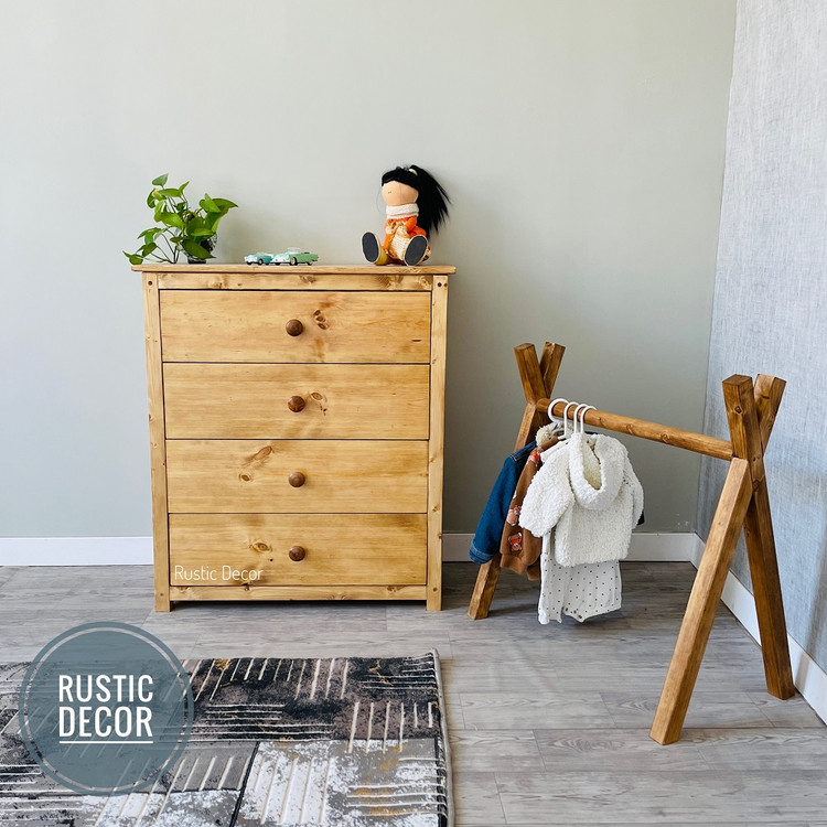 دراور چوبی روستیک دکور مدل D800