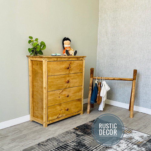 دراور چوبی روستیک دکور مدل D800