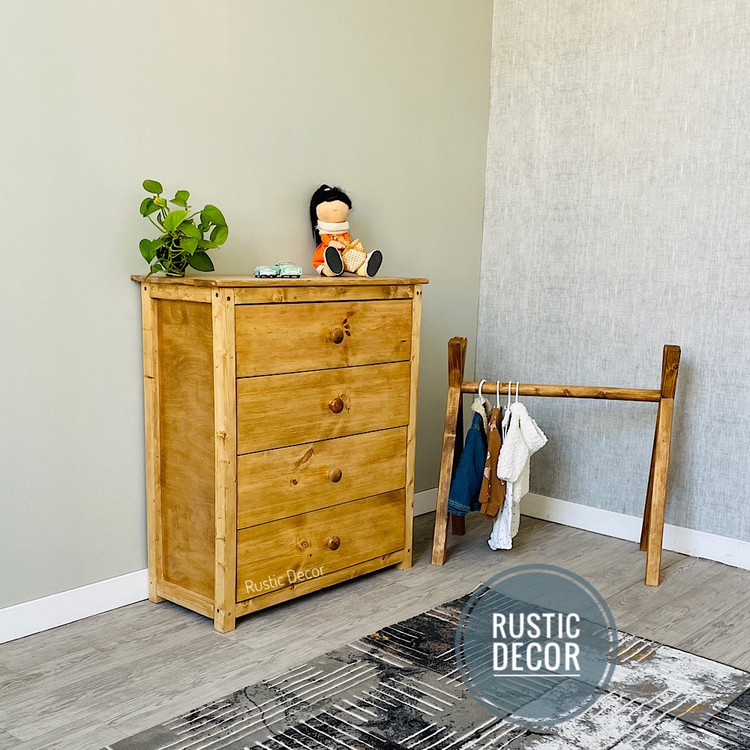 دراور چوبی روستیک دکور مدل D800