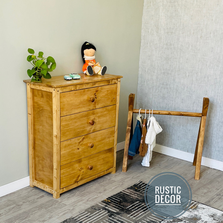 دراور چوبی روستیک دکور مدل D800