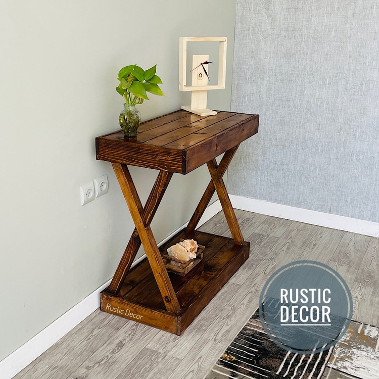 کنسول چوبی روستیک دکور مدل ایکس