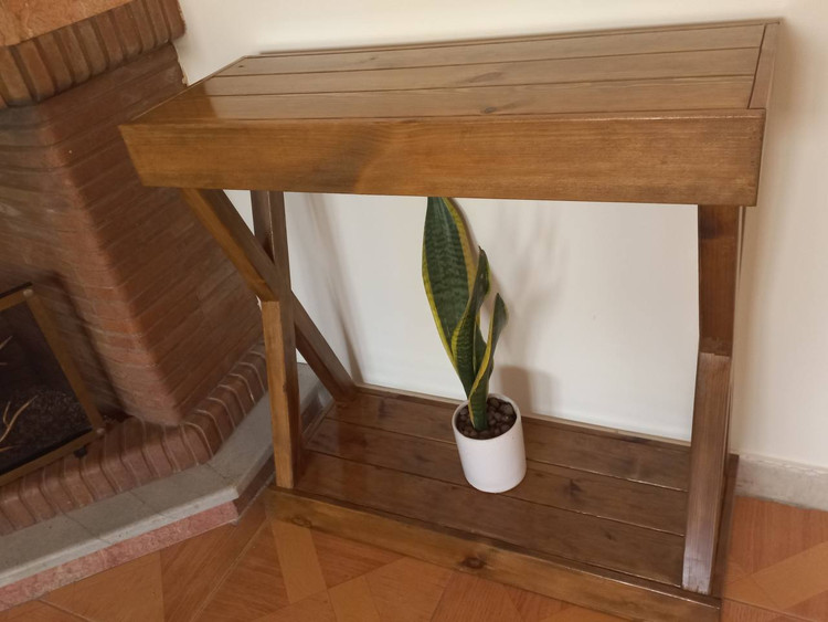 عکس ارسالی مشتری از کنسول چوبی