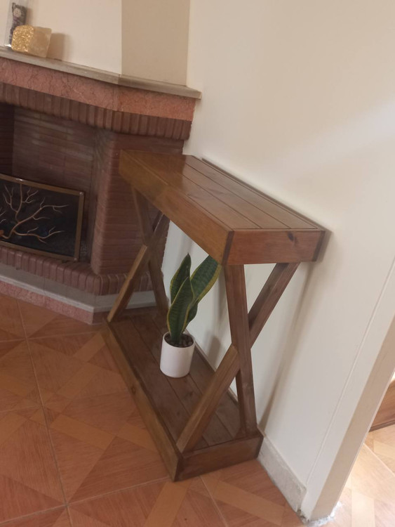 عکس ارسالی مشتری از کنسول چوبی