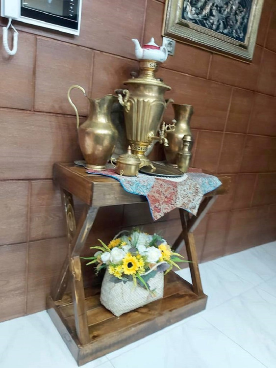 عکس ارسالی مشتری از کنسول چوبی