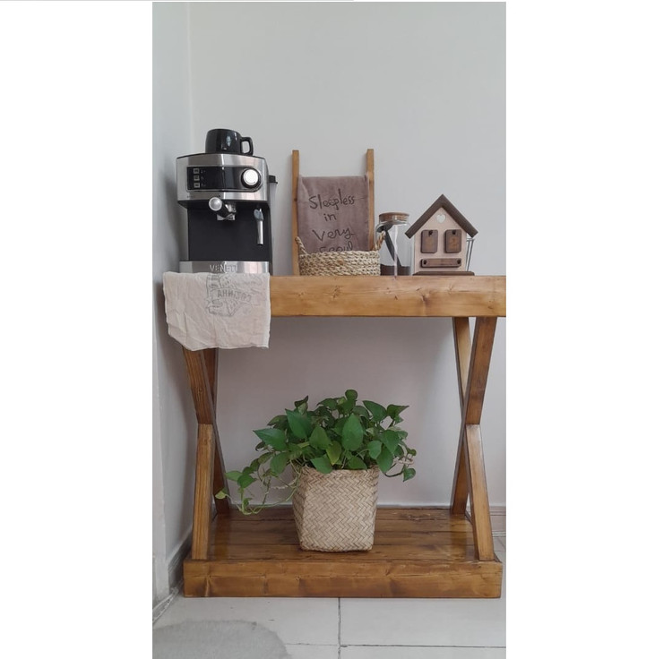 عکس ارسالی مشتری از کنسول چوبی