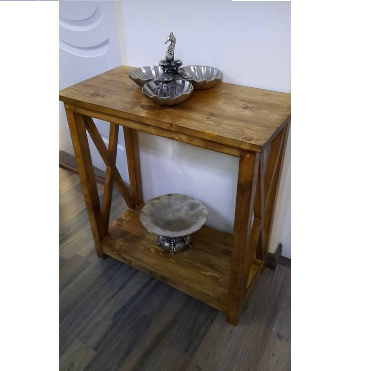 عکس ارسالی مشتری از کنسول چوبی