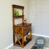 کافی بار خانگی چوبی نمای بغل