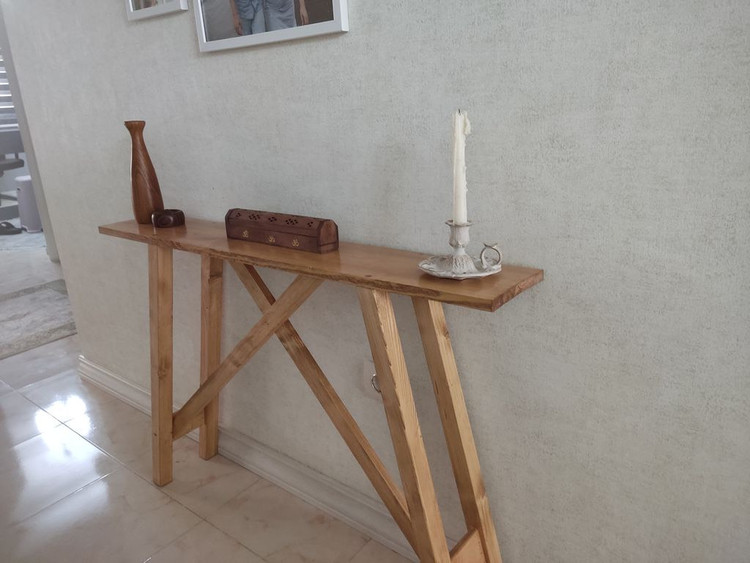 عکس ارسالی مشتری از کنسول چوبی