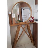 عکس ارسالی مشتری از کنسول چوبی با اینه گرد