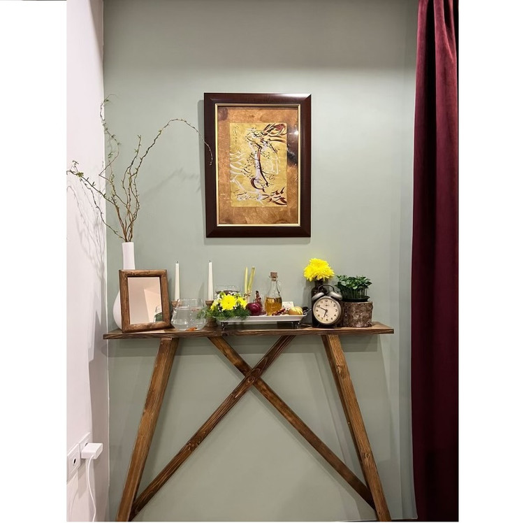 عکس ارسالی مشتری از کنسول چوبی