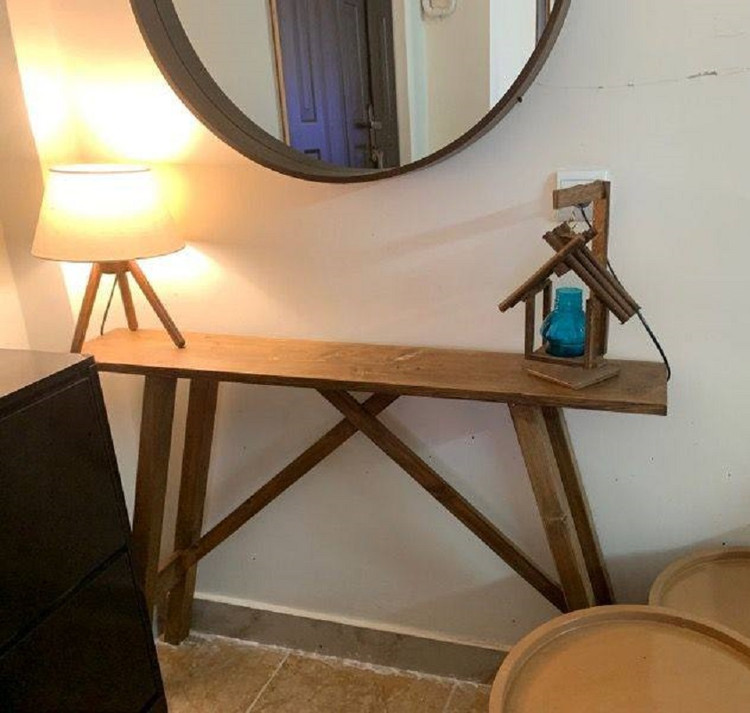 عکس ارسالی مشتری از کنسول چوبی