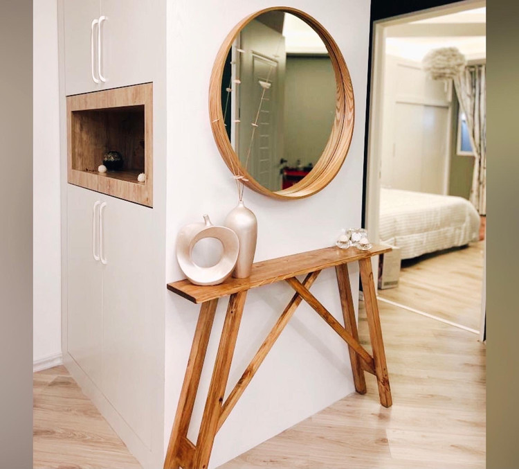 آینه و کنسول چوبی با قیمت