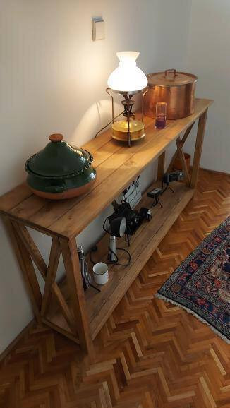 عکس ارسالی مشتری از کنسول چوبی ساده و شیک