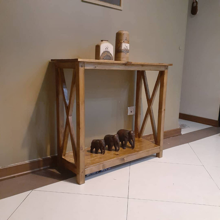 عکس ارسالی مشتری از کنسول چوبی ساده و شیک