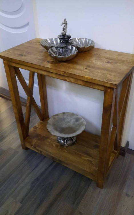 عکس ارسالی مشتری از کنسول چوبی ساده و شیک