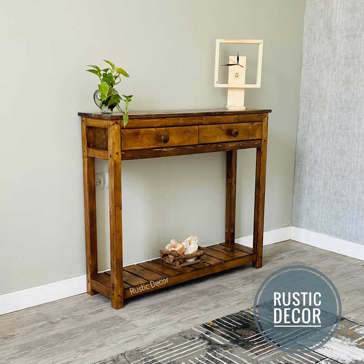کنسول چوبی روستیک دکور مدل H7