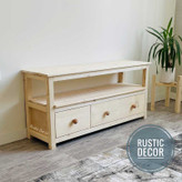 میز تلویزیون ساده و شیک نمای جلو از جنس چوب روسی