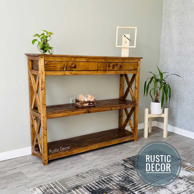 کنسول چوبی روستیک دکور مدل QW200