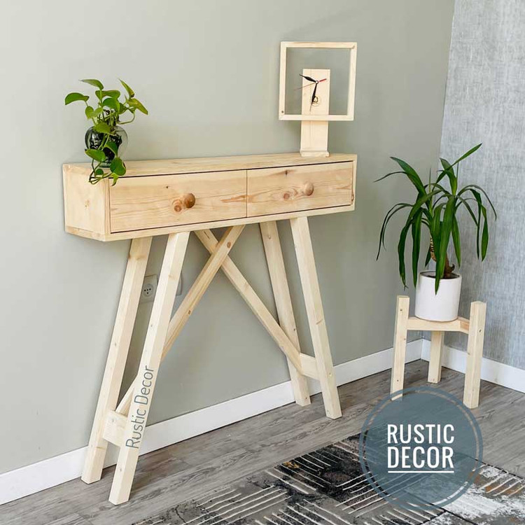 آینه کنسول چوبی روستیک دکور مدل g711