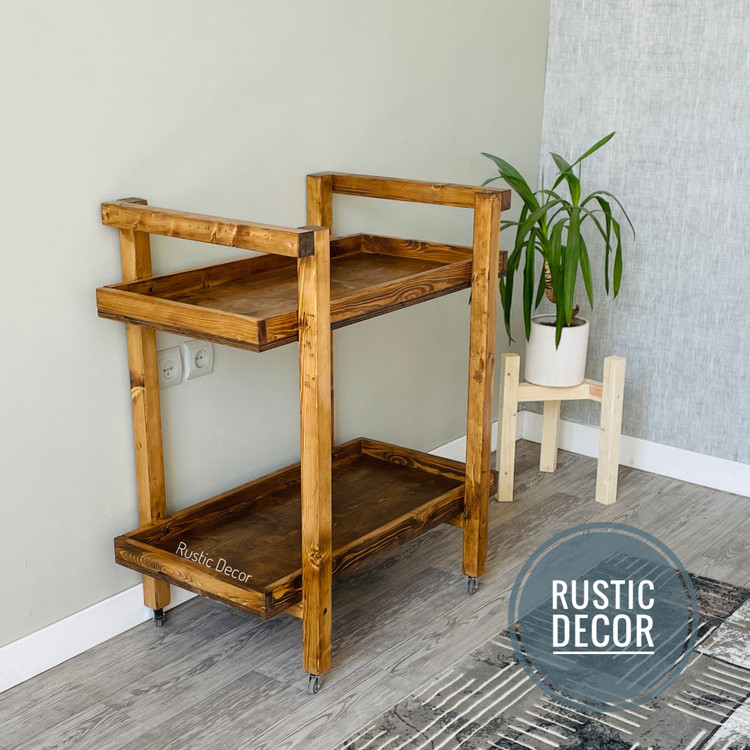 ترولی پذیرایی چوبی