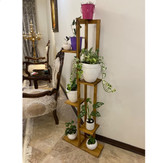 خرید استند گلدان چوبی