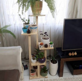 خرید استند گلدان چوبی