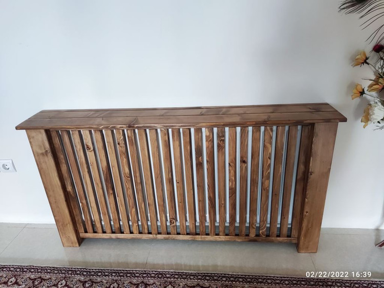 عکس ارسالی مشتری از کاور شوفاژ چوبی