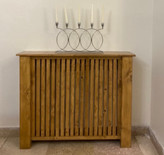 عکس ارسالی مشتری از کاور شوفاژ چوبی با دکور شعمدانی