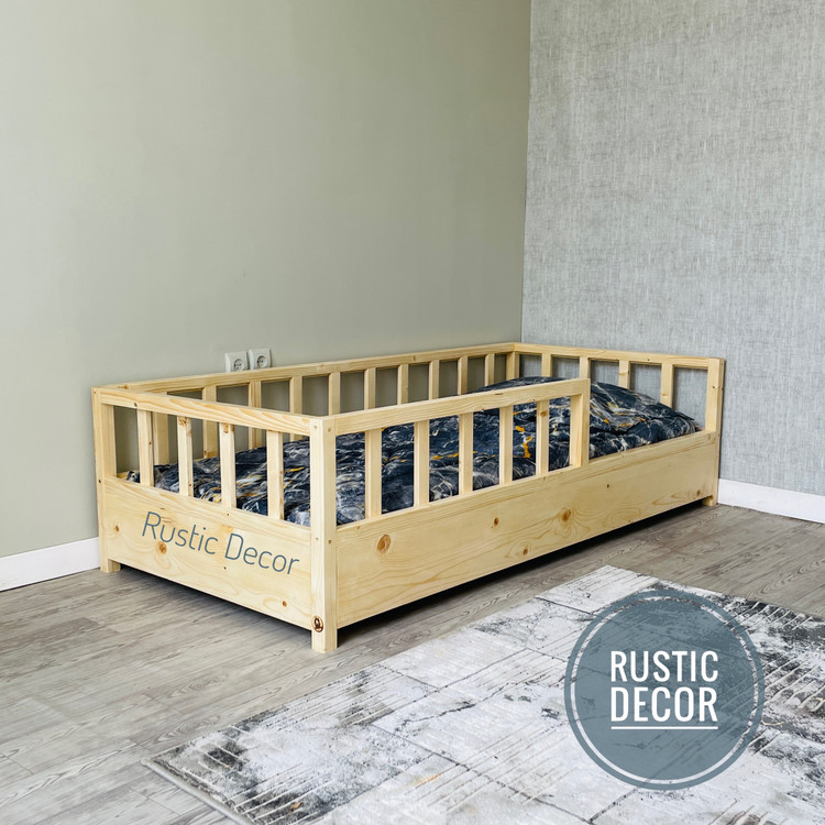 قیمت تخت تخت خواب کودک و نوزاد از نمای کنار رنگ کرمای دیجی کالا